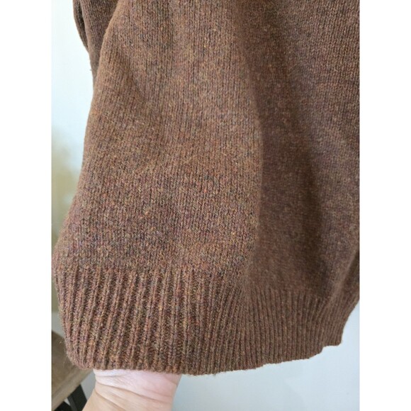 LL Bean Mens Wool Sweater Size Large Tall Brown Crewneck Pullover Cozy Cabincore - Picture 6 of 10